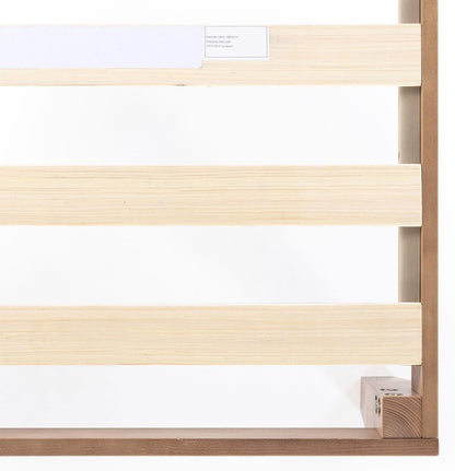 Mellow Naturalista Classic - 12 Inch Solid Wood Platform Bed with Wooden Slats, No Box Spring Needed, Easy Assembly, Queen, Pine