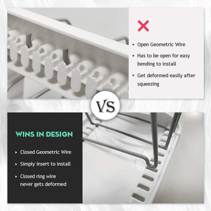 EVERIE Adjustable Bakeware Organizer Pot Lid Holder Rack for Pots, Cake Molds, Cutting Boards, Mats, Cookware, GS02SS, 7.7'' Deep by 12.6'' to 21.5'' Wide