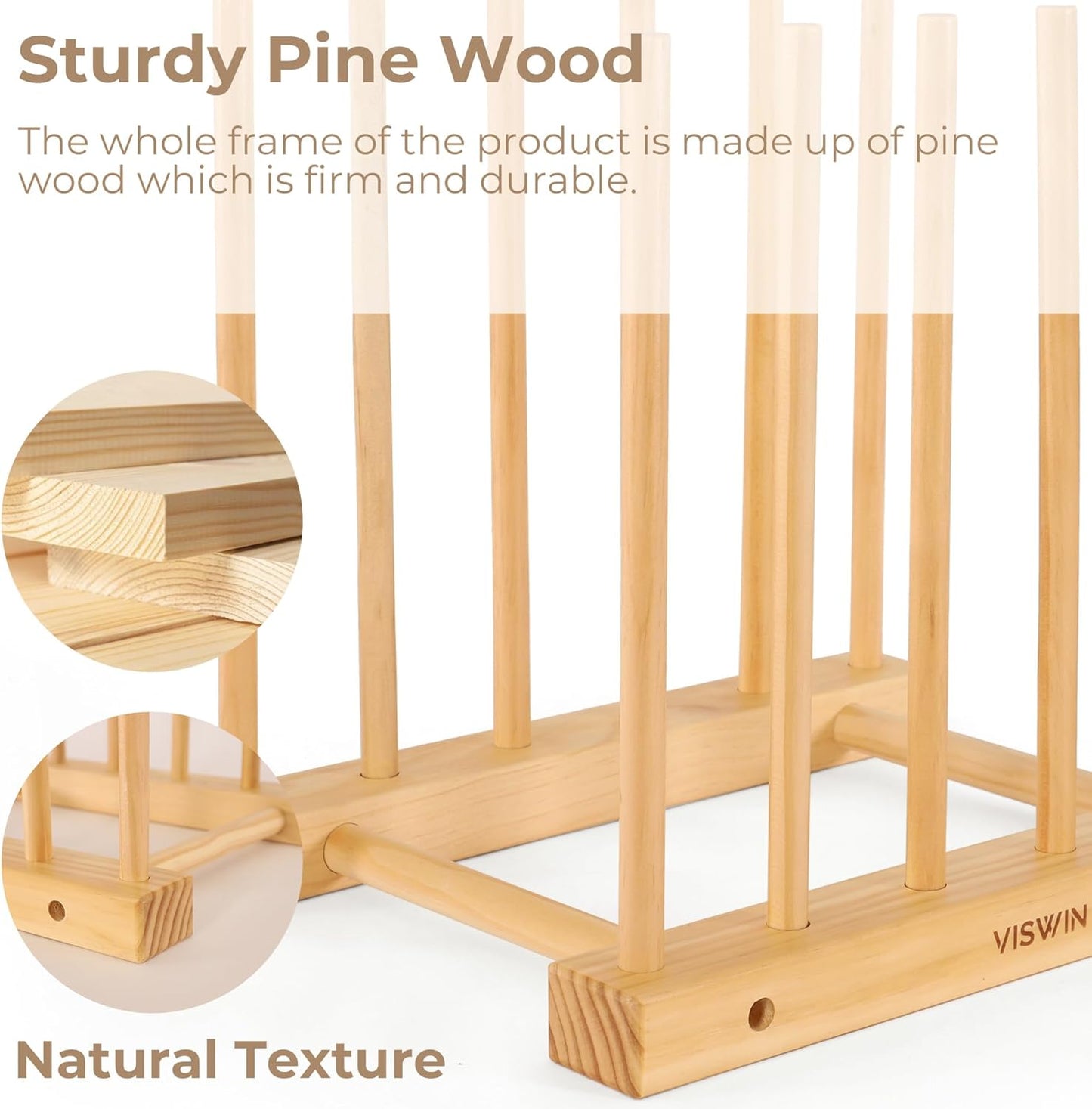 VISWIN Tabletop Art Storage Rack - Wooden Drying & Display Rack with Adjustable Slots for Organizing Canvas, Prints, Artwork, Panels, and Posters - Ideal Art Organizer for Studios & Galleries
