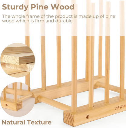 VISWIN Tabletop Art Storage Rack - Wooden Drying & Display Rack with Adjustable Slots for Organizing Canvas, Prints, Artwork, Panels, and Posters - Ideal Art Organizer for Studios & Galleries