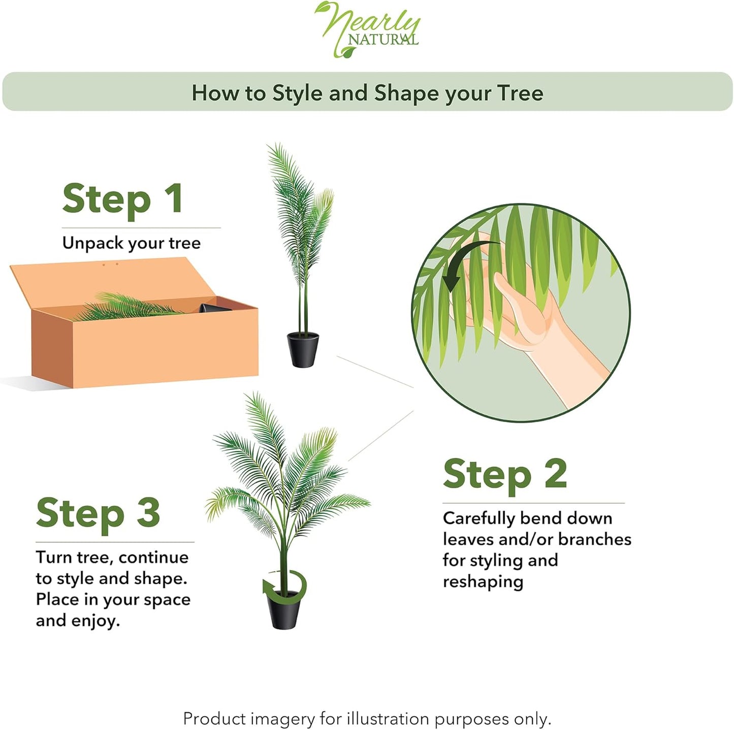 Nearly Natural 4ft Golden Cane Palm Artificial Tree