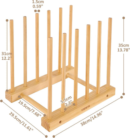 VISWIN Tabletop Art Storage Rack - Wooden Drying & Display Rack with Adjustable Slots for Organizing Canvas, Prints, Artwork, Panels, and Posters - Ideal Art Organizer for Studios & Galleries