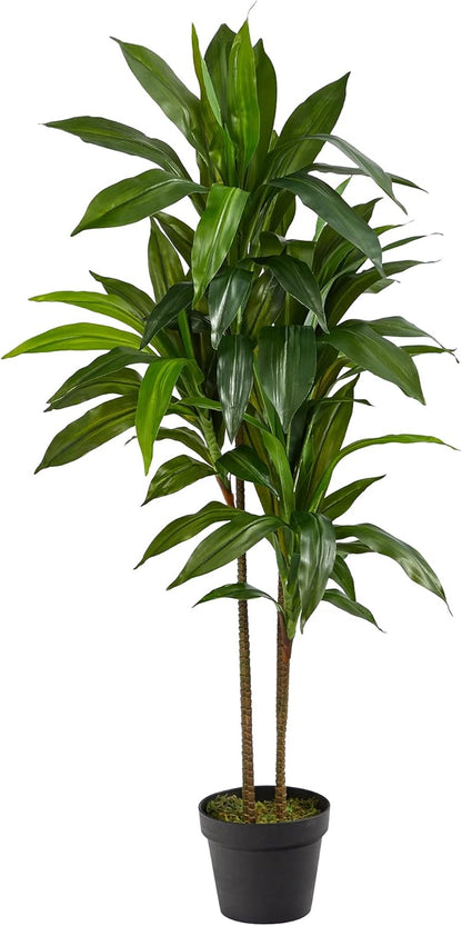 Nearly Natural 48in Dracaena Silk Plant (Real Touch) Green
